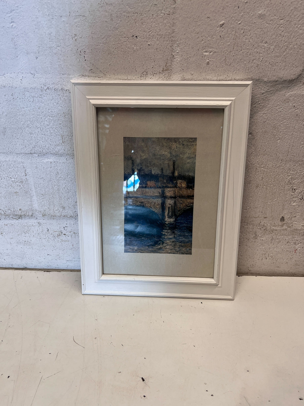 Framed Impressionistic Bridge Art Print - 2ndhandwarehouse.com