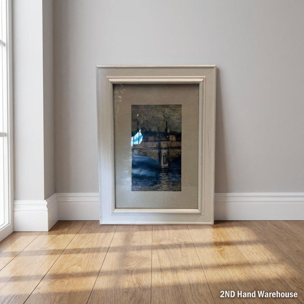 Framed Impressionistic Bridge Art Print - 2ndhandwarehouse.com
