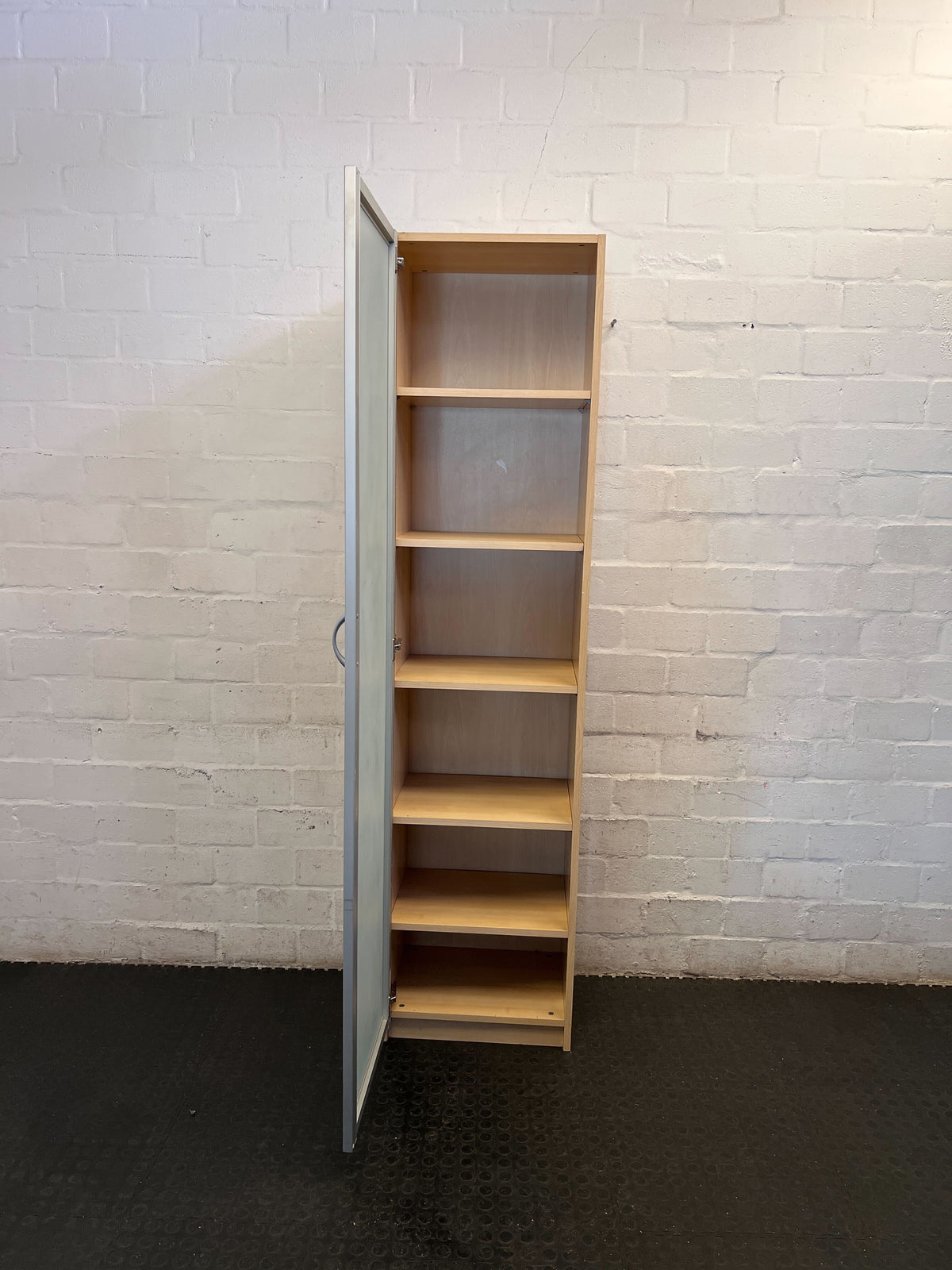 Sleek Frosted Glass Display Cabinet with Shelves - 2ndhandwarehouse.com
