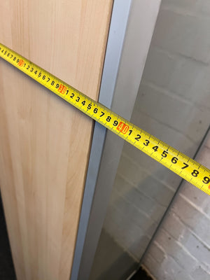 Sleek Frosted Glass Display Cabinet with Shelves - 2ndhandwarehouse.com