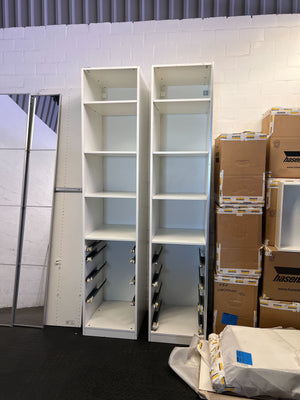 - Need to be assembled-Modular White Wardrobe Frames with Sliding Door Kit - 2ndhandwarehouse.com