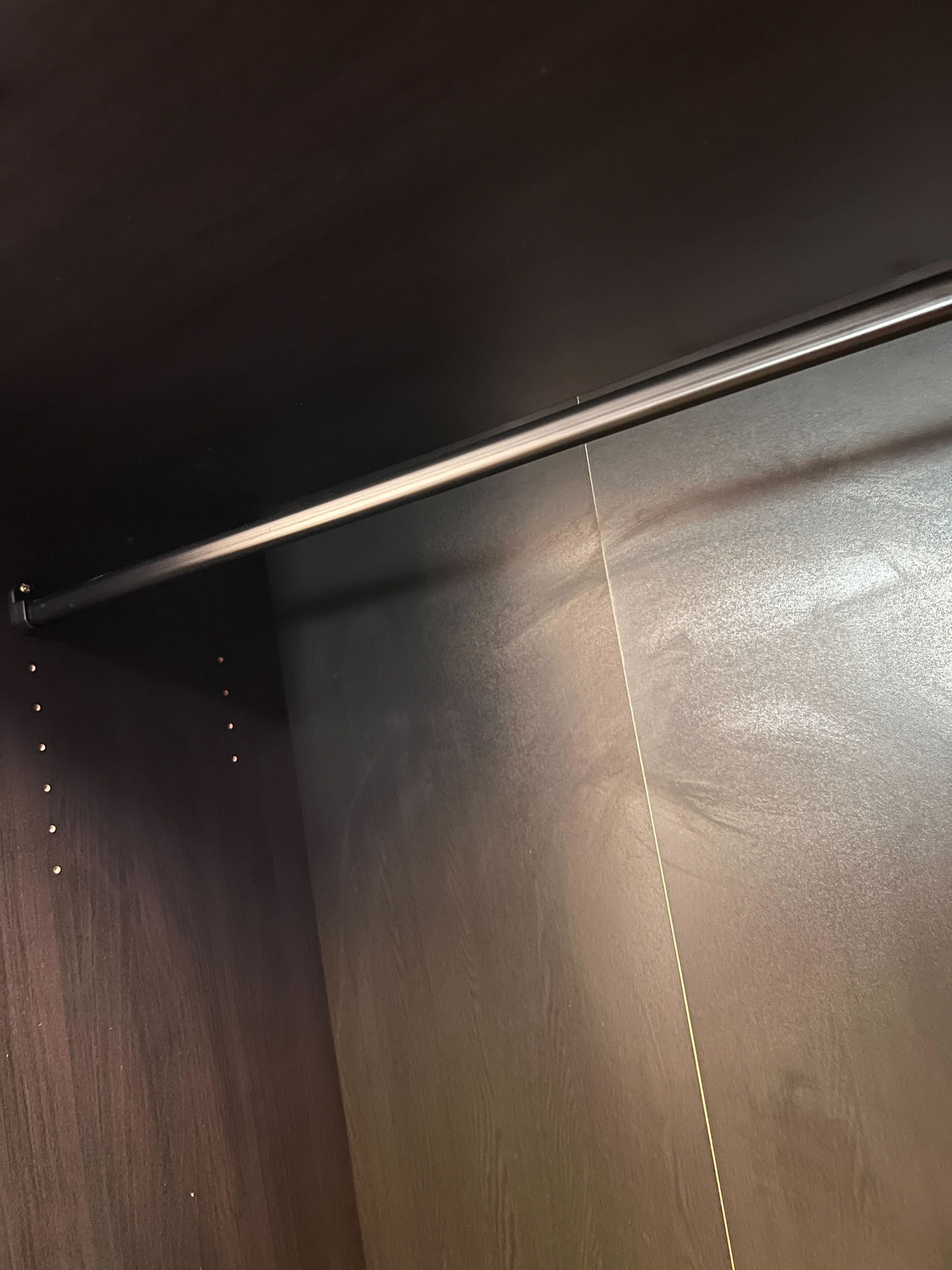 Stylish Dark Wood Double Wardrobe - The doors need hinges - 2ndhandwarehouse.com