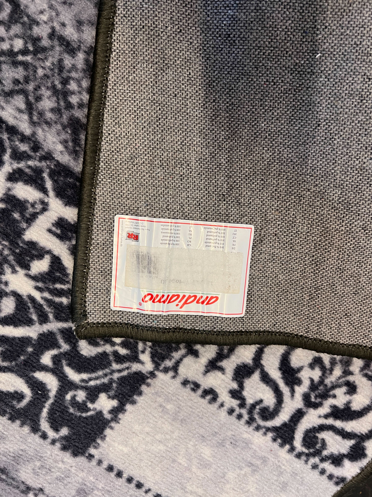 Stylish Grey & Navy Patchwork Accent Rug - 2ndhandwarehouse.com