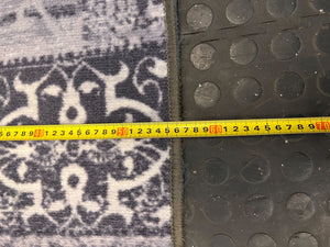 Stylish Grey & Navy Patchwork Accent Rug - 2ndhandwarehouse.com