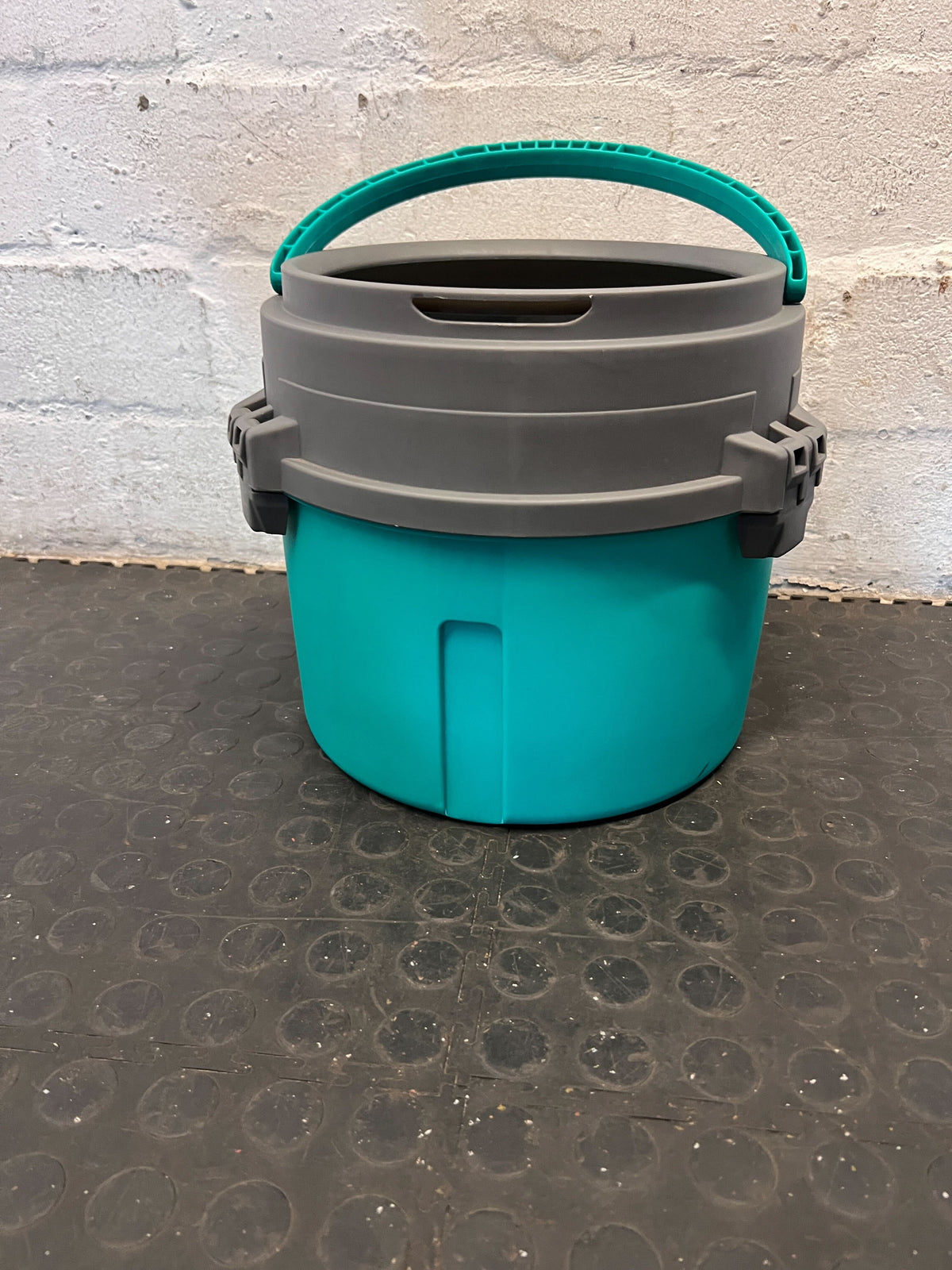 Efficient Spin Mop Bucket with Wringer - Teal & Grey - 2ndhandwarehouse.com
