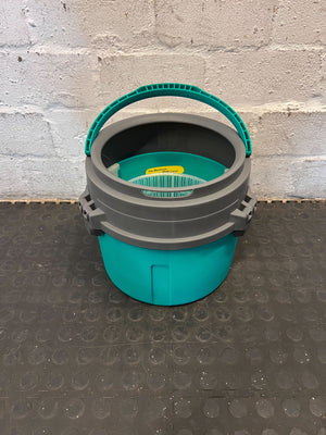 Efficient Spin Mop Bucket with Wringer - Teal & Grey - 2ndhandwarehouse.com