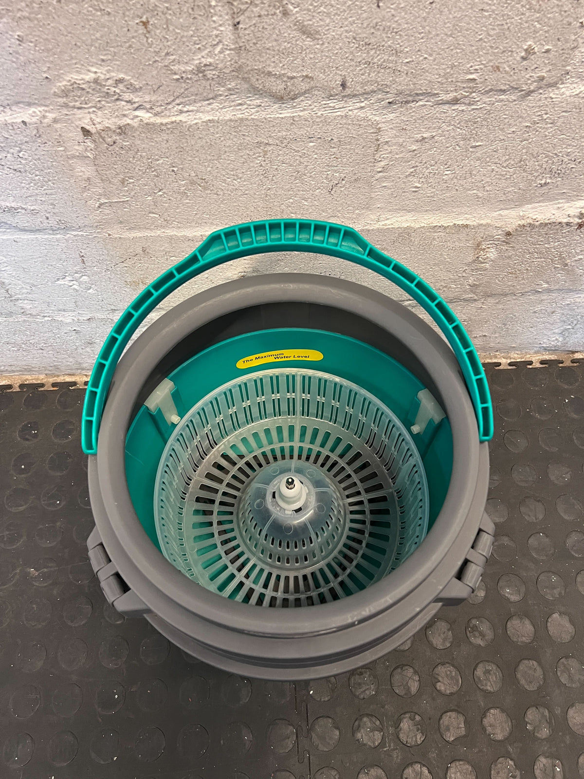 Efficient Spin Mop Bucket with Wringer - Teal & Grey - 2ndhandwarehouse.com