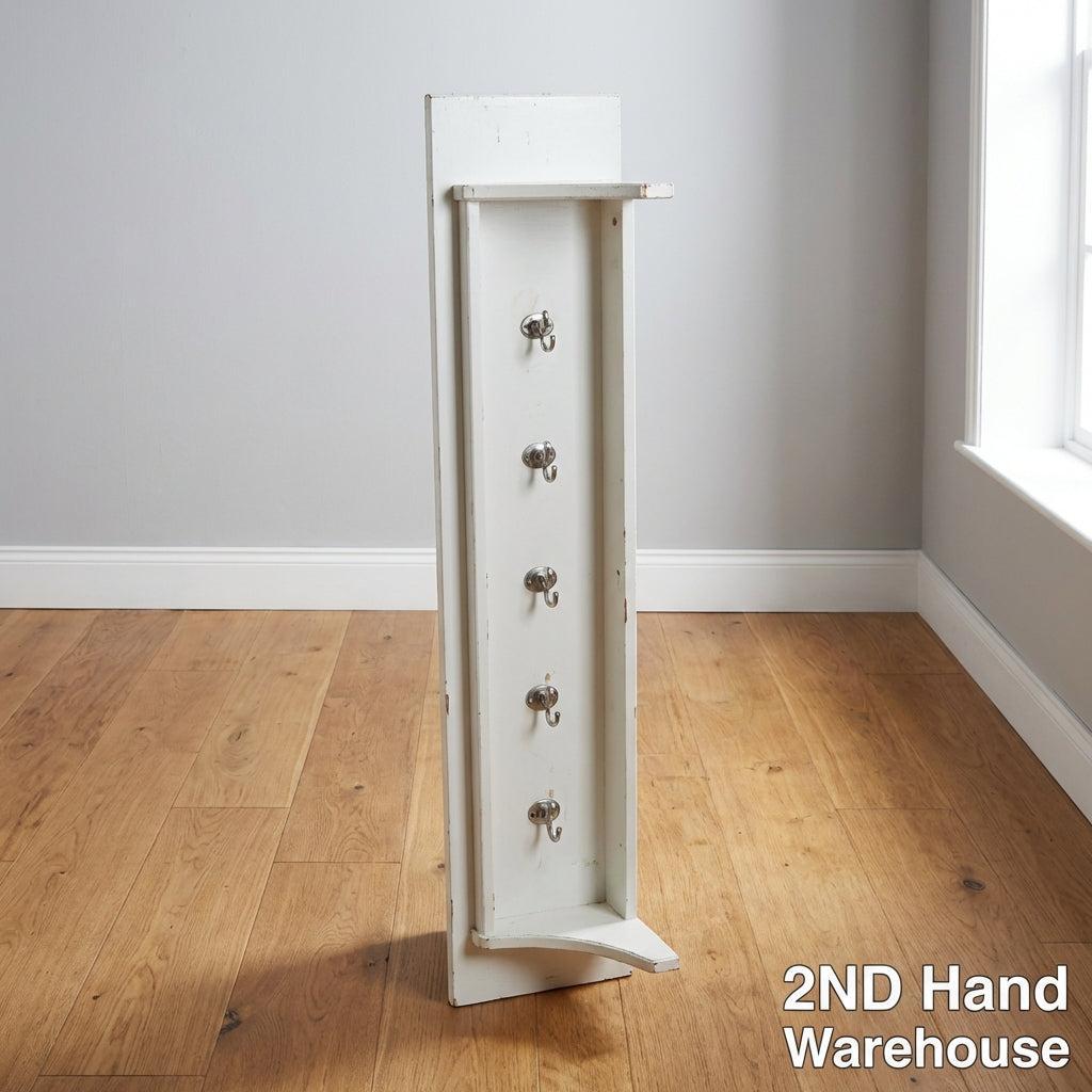 Chic White Wall-Mounted Key & Mail Organizer with Shelf- Towel hunger - 2ndhandwarehouse.com