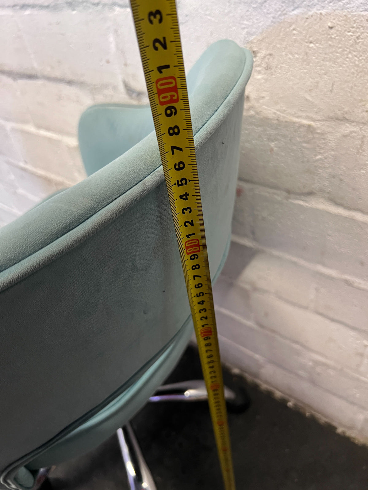 Chic Teal Velvet Swivel Office/Vanity Chair - 2ndhandwarehouse.com