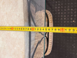 Elegant Neoclassical Glass Top Accent Table