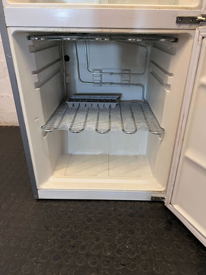 Sleek Grey Fridge-Freezer with Water Dispenser - Missing drawers
