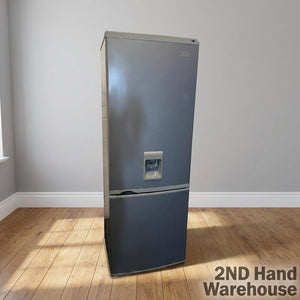 Sleek Grey Fridge-Freezer with Water Dispenser - Missing drawers