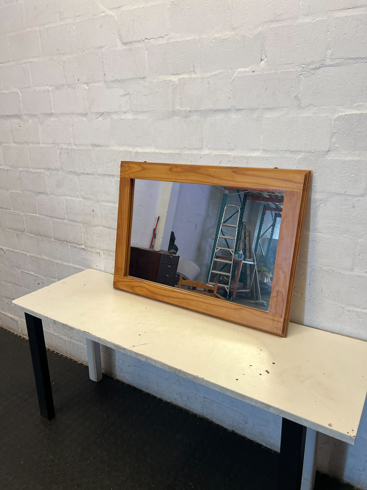 Timeless Wooden Frame Wall Mirror 80 x 58cm