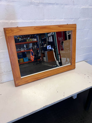Timeless Wooden Frame Wall Mirror 80 x 58cm