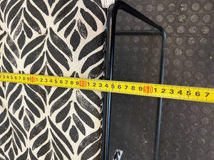 Industrial Chic Black Metal & Patterned Accent Chair - 2ndhandwarehouse.com