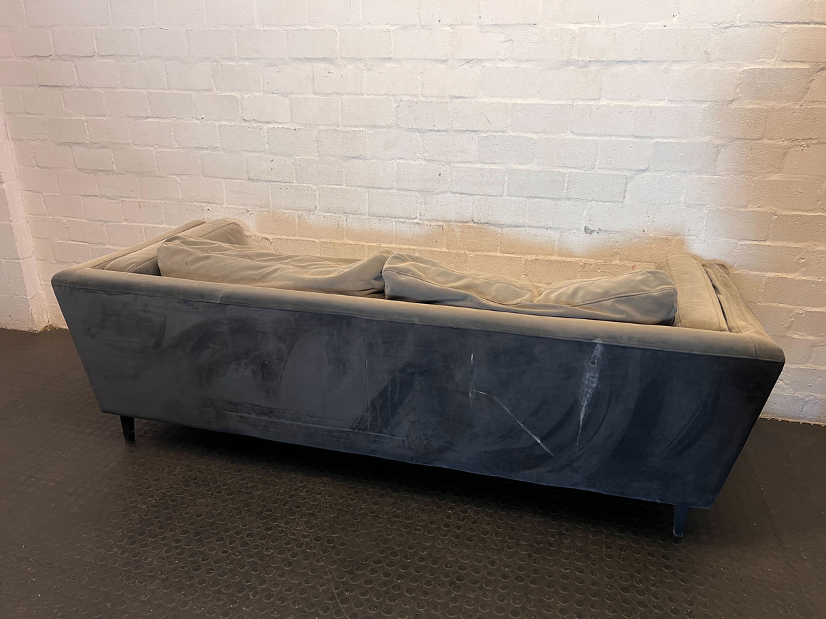 Stylish Grey Two-Seater Sofa