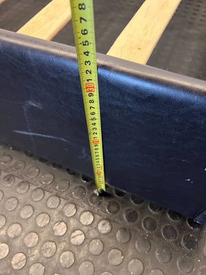 Stylish Black Faux Leather Double Bed Frame with Slats - Visible damages - 2ndhandwarehouse.com