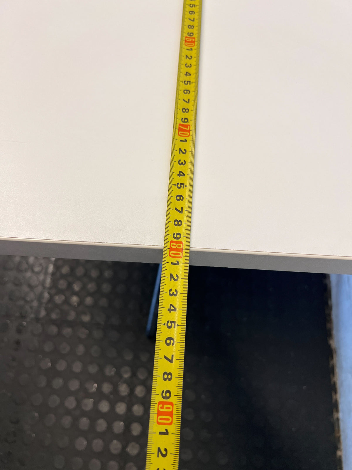 Modern Square Cafe Table - White Top & Black Pedestal Base - 2ndhandwarehouse.com