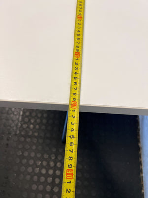 Modern Square Cafe Table - White Top & Black Pedestal Base - 2ndhandwarehouse.com