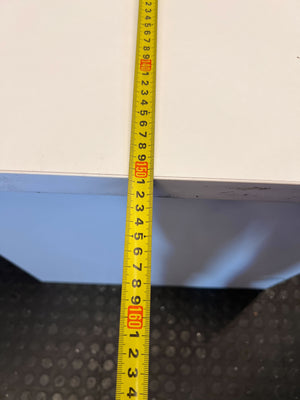 Compact Light Grey Office Desk with Storage Drawer - 2ndhandwarehouse.com