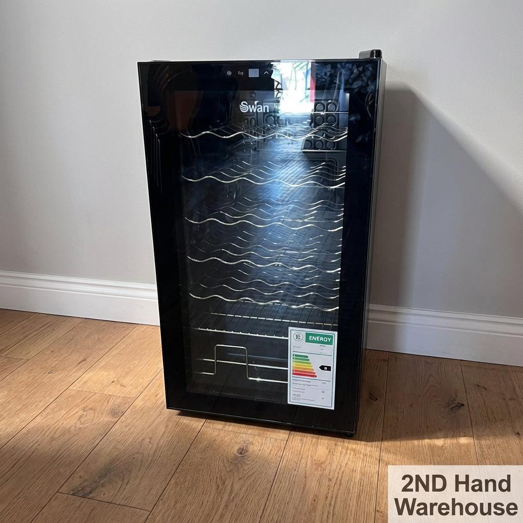 Swan Sleek Black Wine Cooler - Perfect Chill for Your Collection - 2ndhandwarehouse.com