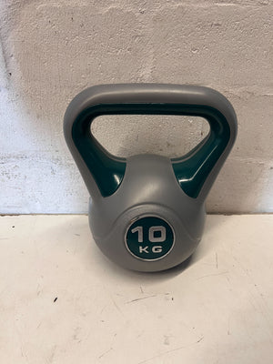 Dynamic Duo: Grey & Teal 10 KG Kettlebell for Strength Training - 2ndhandwarehouse.com