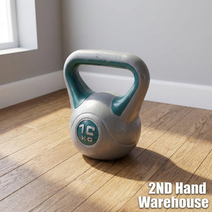 Dynamic Duo: Grey & Teal 10 KG Kettlebell for Strength Training - 2ndhandwarehouse.com