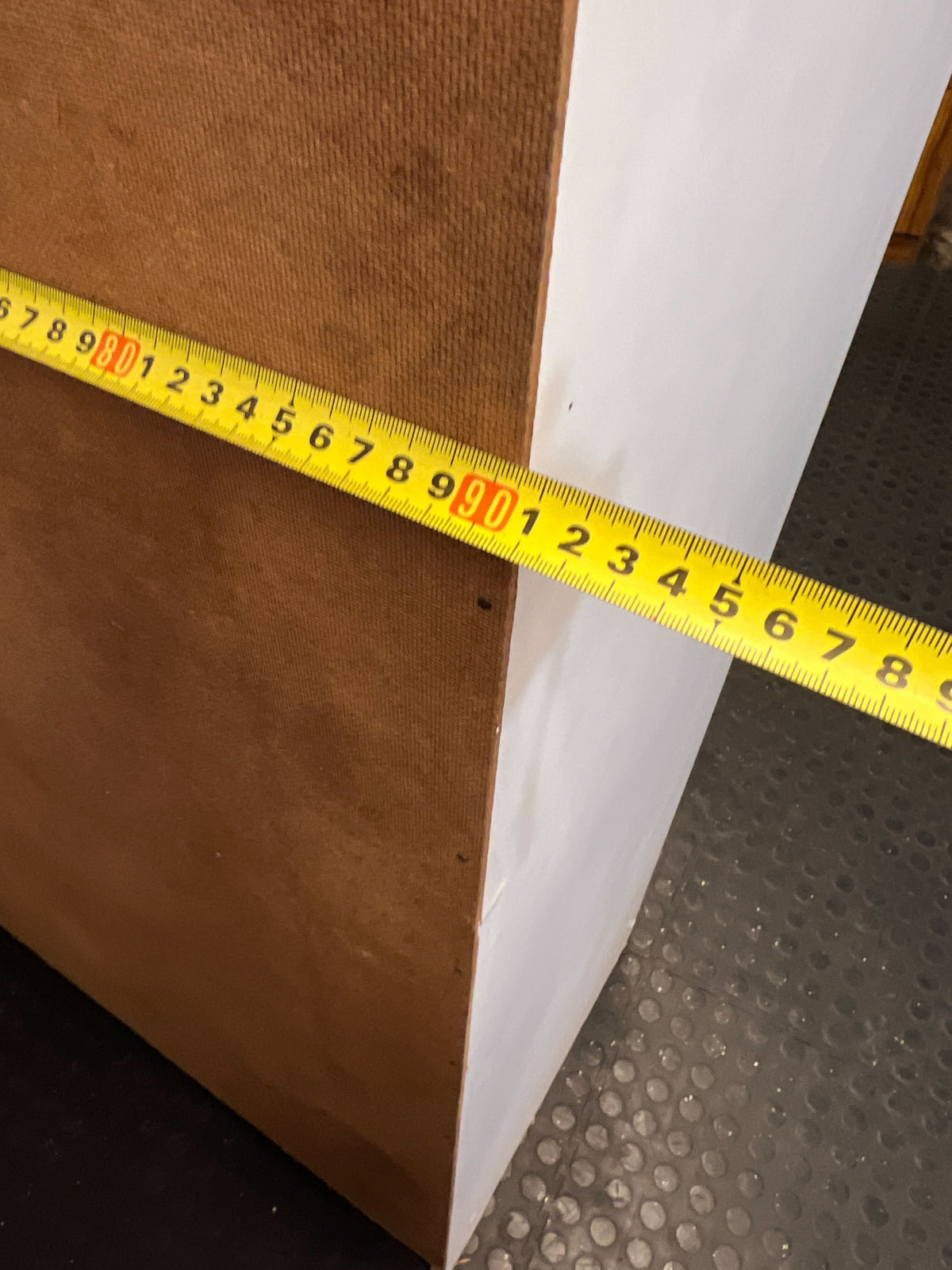 Retro Wood Grain Tall Storage Cabinet - 2ndhandwarehouse.com