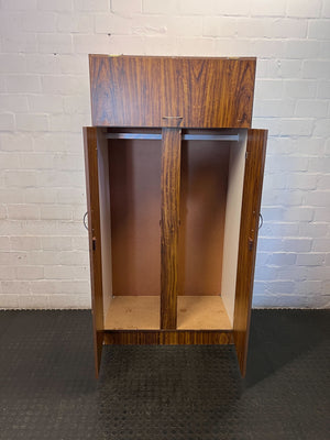 Retro Wood Grain Tall Storage Cabinet - 2ndhandwarehouse.com