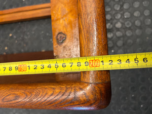 Elegant Vintage Wooden Bed Frame with Upholstered Headboard - 2ndhandwarehouse.com