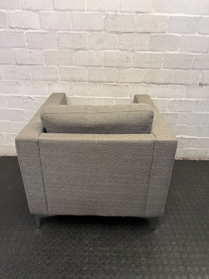 Stylish Grey Fabric Armchair