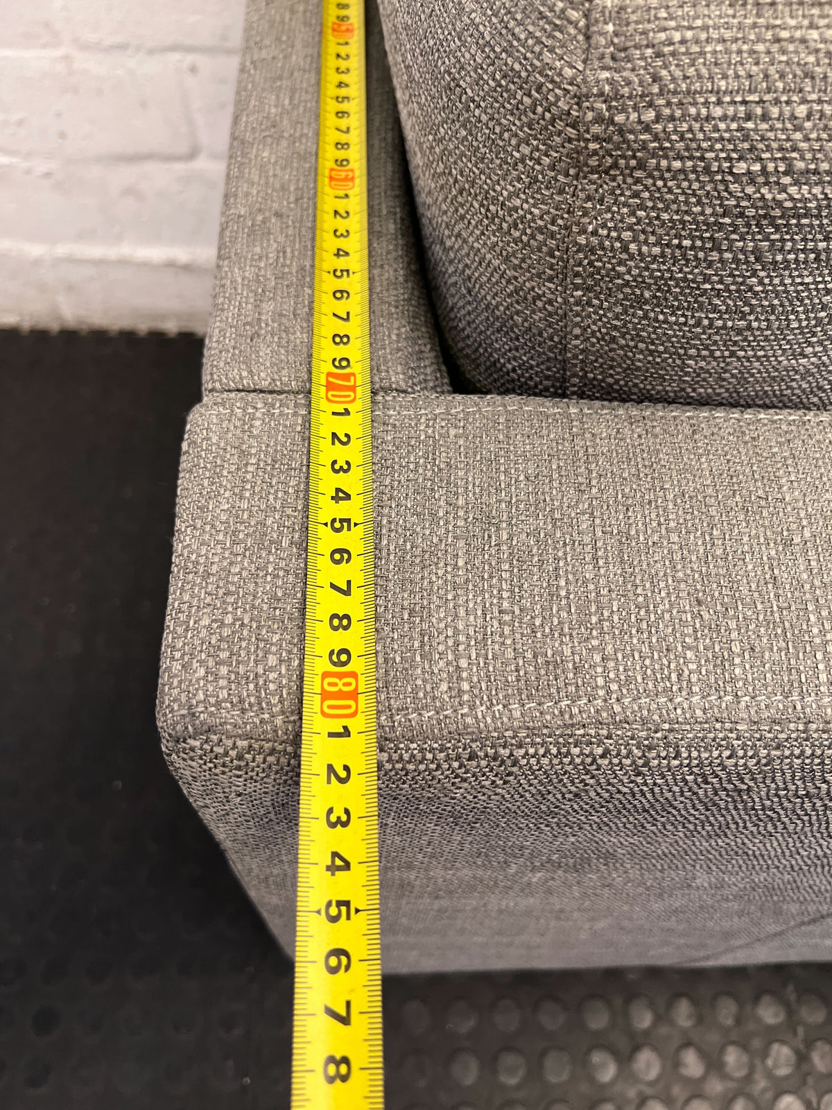 Stylish Grey Fabric Armchair