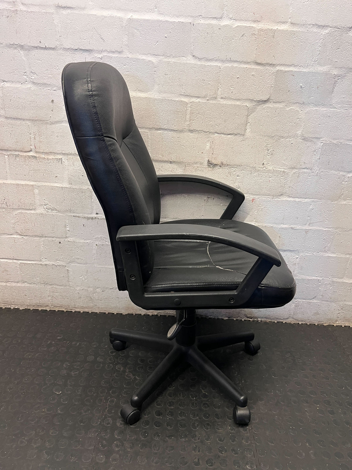Used Black Faux Leather Executive Office Chair - 2ndhandwarehouse.com