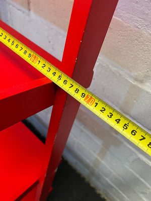 Vibrant Red 5-Tier Ladder Shelf Unit - Some visible damages - 2ndhandwarehouse.com