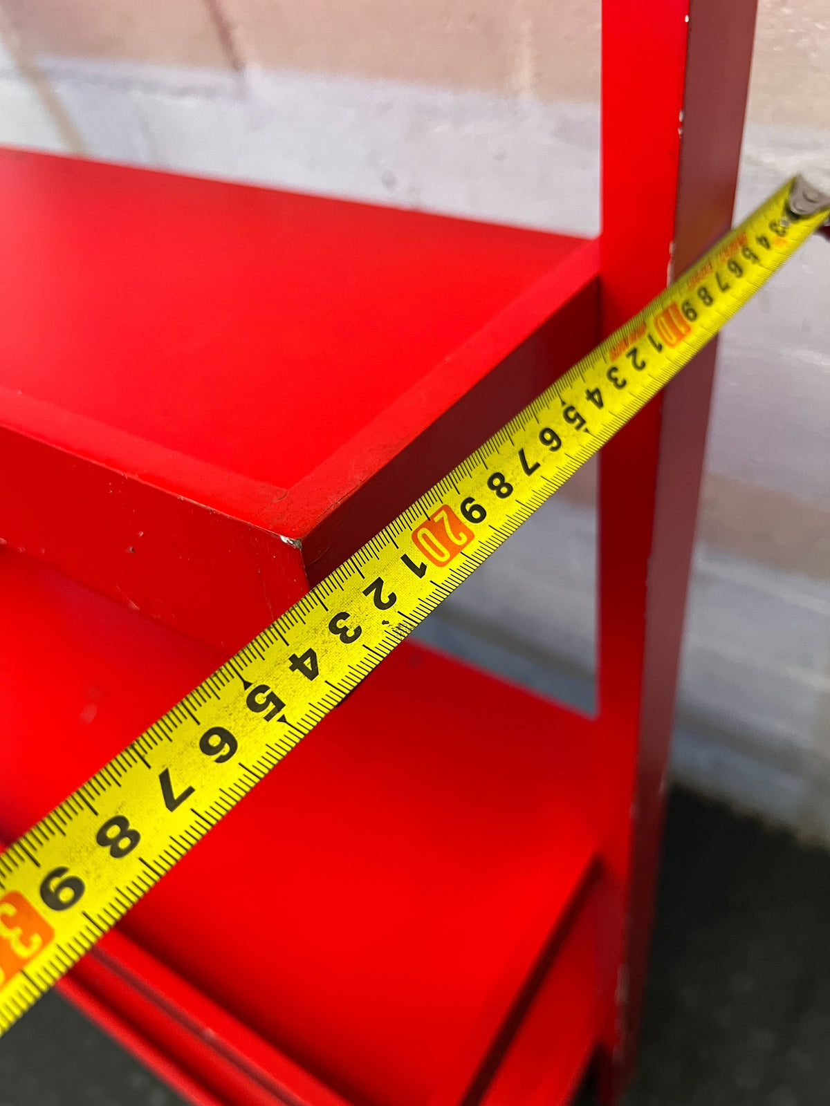 Vibrant Red 5-Tier Ladder Shelf Unit - Some visible damages - 2ndhandwarehouse.com