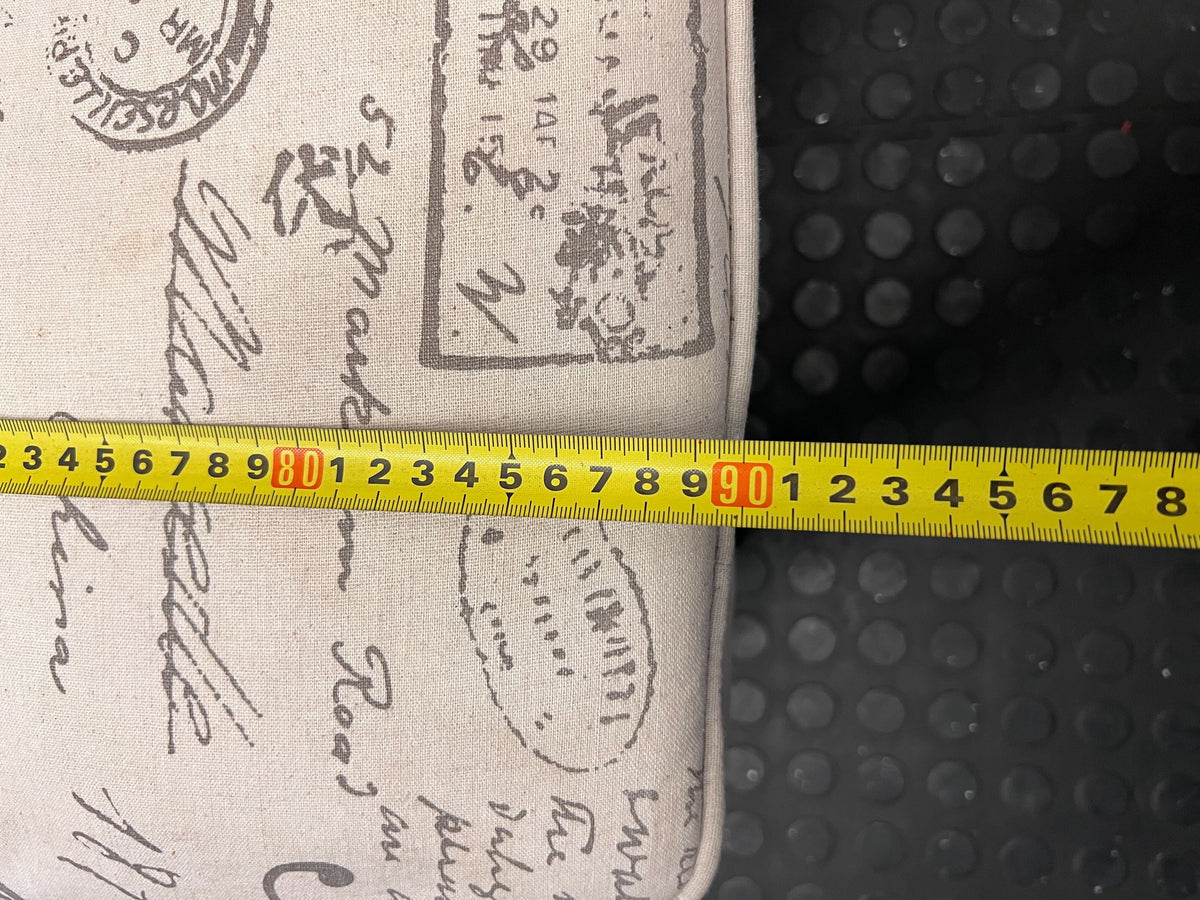 Stylish & Compact Folding Guest Bed with Vintage Script Pattern