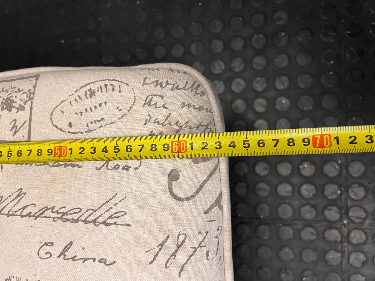 Stylish & Compact Folding Guest Bed with Vintage Script Pattern