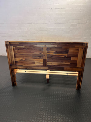 Stunning Solid Acacia Wood Bed Frame with Integrated Storage Drawers - 2ndhandwarehouse.com