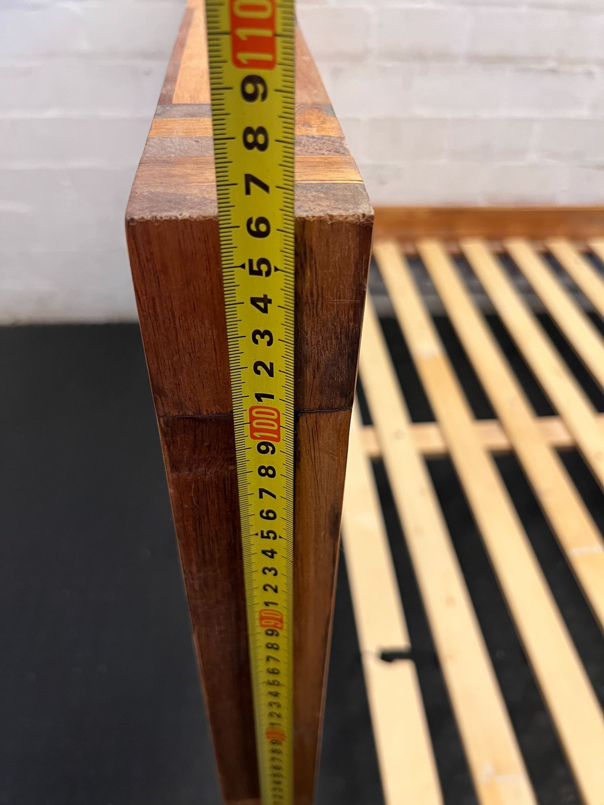 Stunning Solid Acacia Wood Bed Frame with Integrated Storage Drawers - 2ndhandwarehouse.com