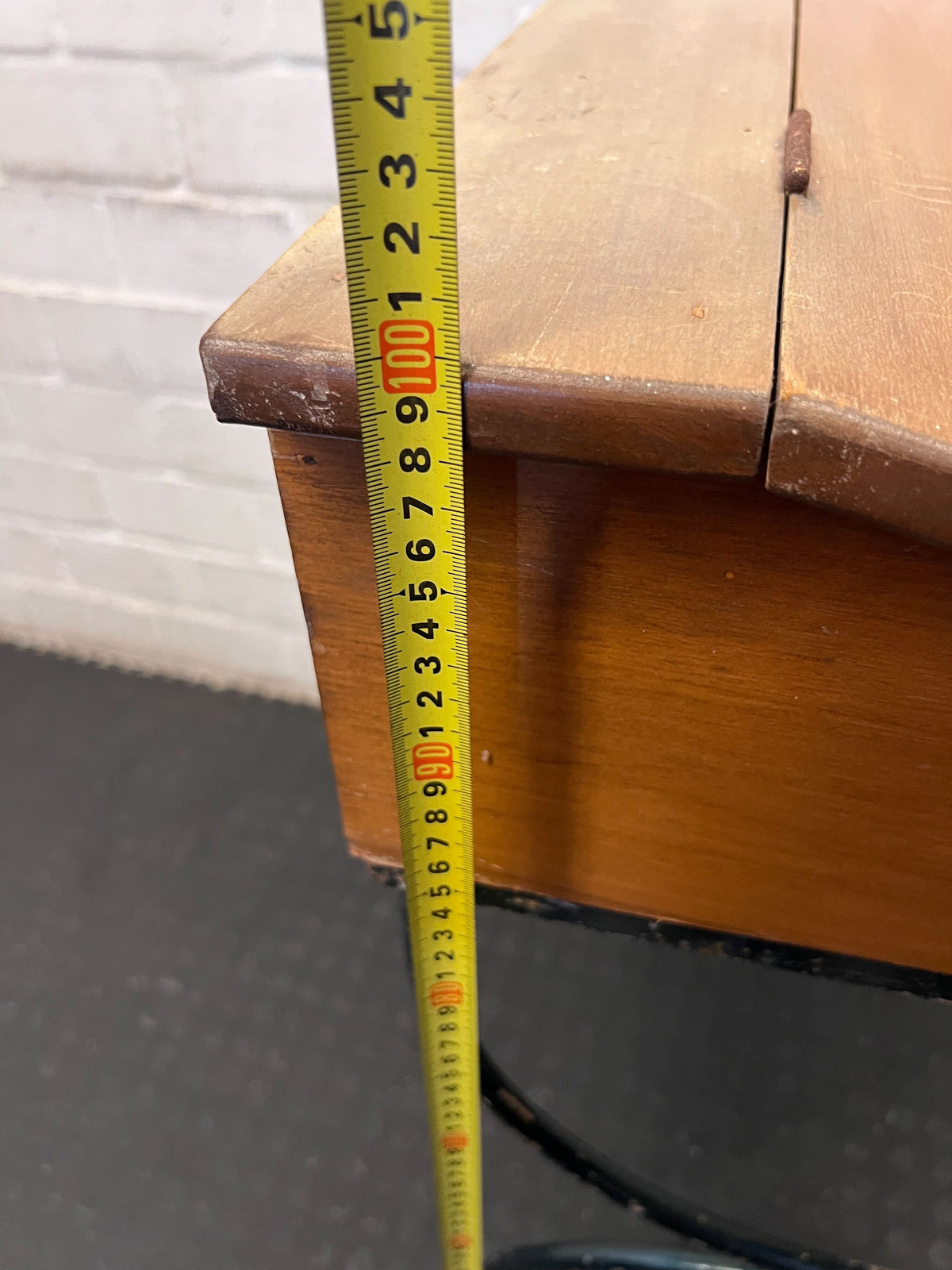 Retro Wooden School Desk with Metal Frame ✨ - 2ndhandwarehouse.com