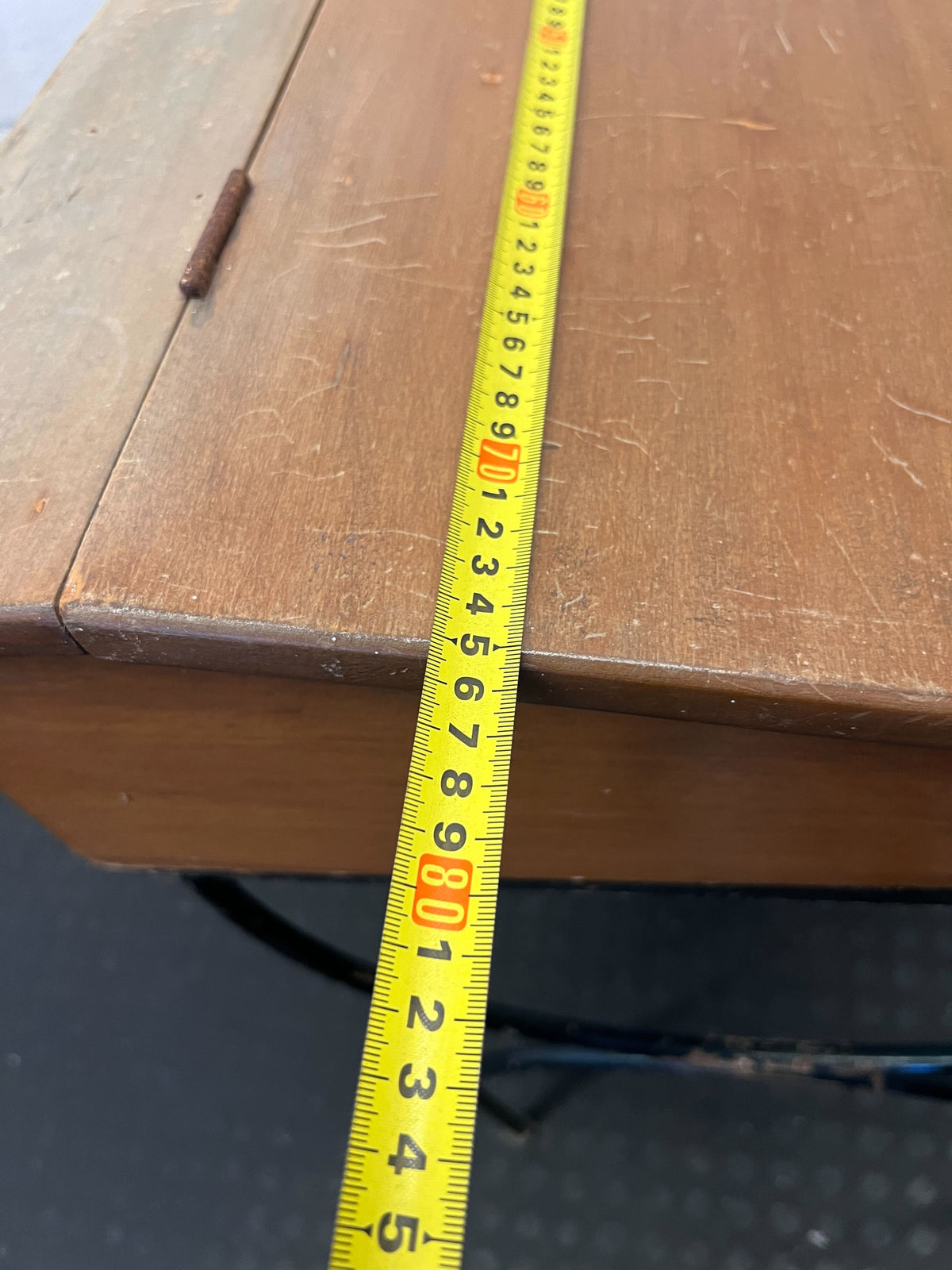 Retro Wooden School Desk with Metal Frame ✨ - 2ndhandwarehouse.com