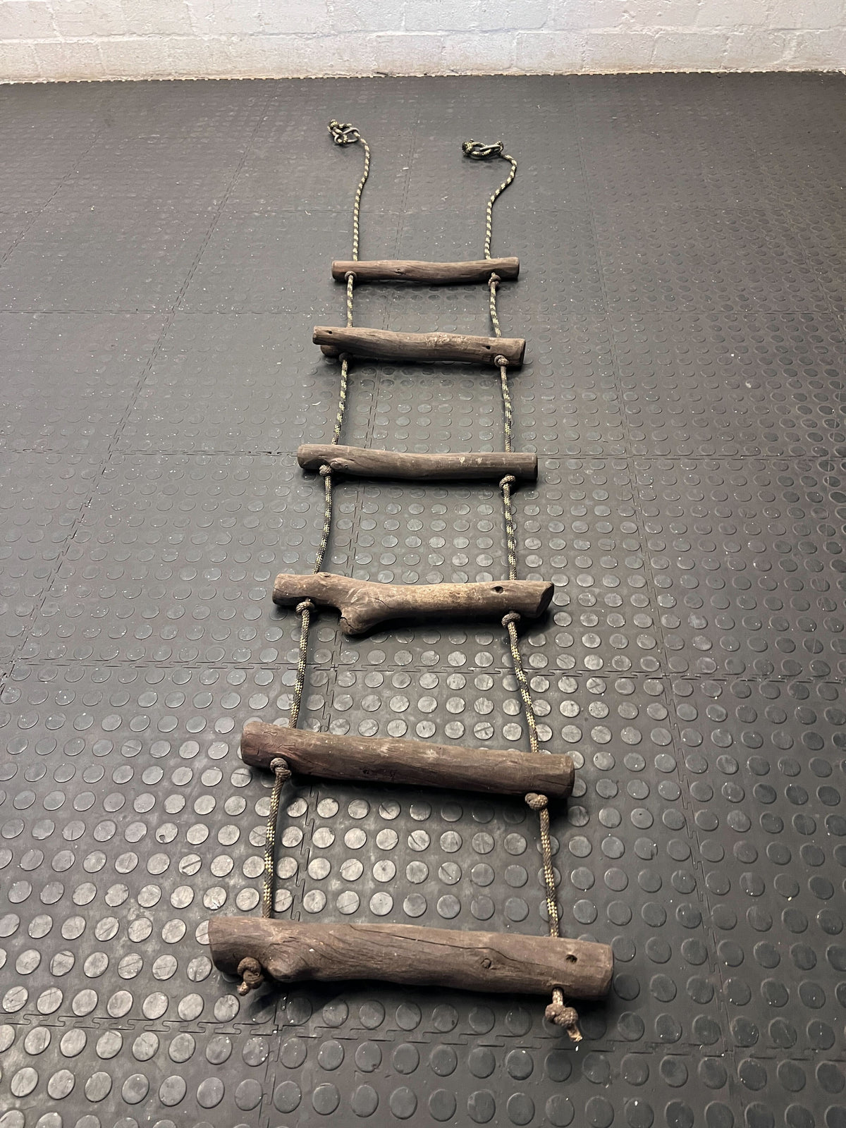 Rustic Natural Wood Rope Ladder - 2ndhandwarehouse.com