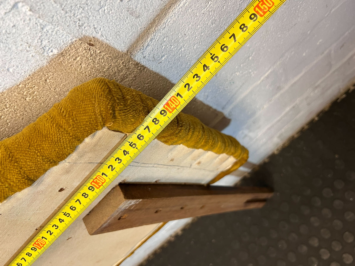 Vintage Mustard Velvet Tufted Headboard - 2ndhandwarehouse.com