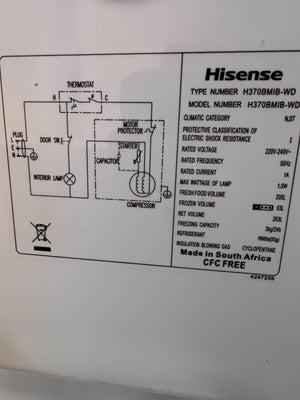 Hisense Tall Black Fridge Freezer with Water Dispenser
