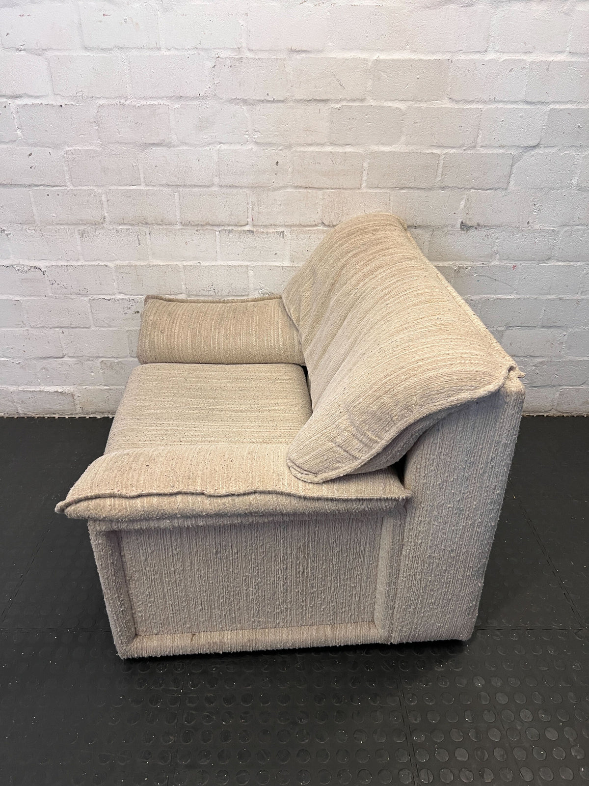 Cozy Textured Beige Armchair - 2ndhandwarehouse.com