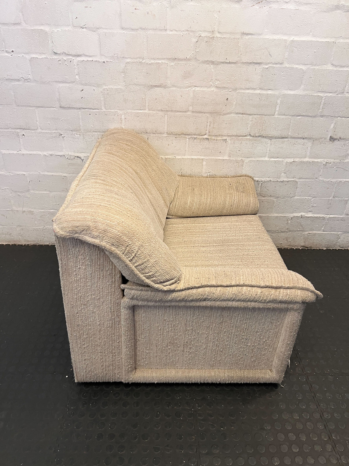 Cozy Textured Beige Armchair - 2ndhandwarehouse.com