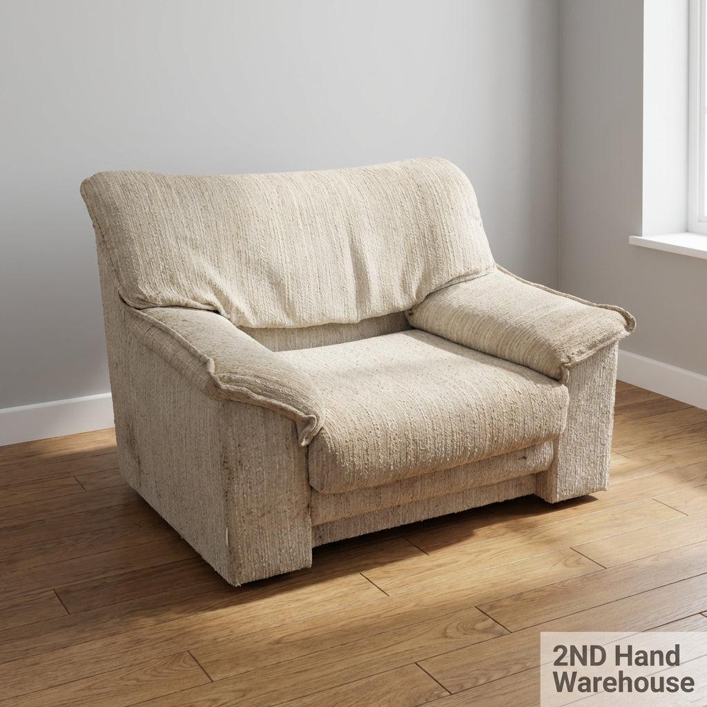 Cozy Textured Beige Armchair - 2ndhandwarehouse.com