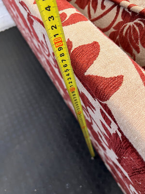 Classic Floral 2-Seater Sofa - Red & Beige Pattern - 2ndhandwarehouse.com