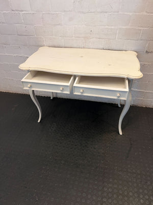 Elegant Vintage Cream Dressing Table with Drawers - 2ndhandwarehouse.com