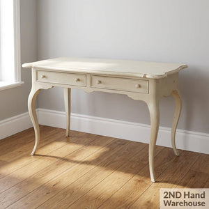 Elegant Vintage Cream Dressing Table with Drawers - 2ndhandwarehouse.com